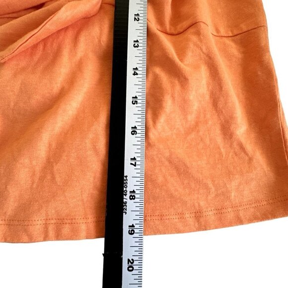 Vero Moda Womens M Crop Top Front Knot Tangerine Orange Eyelet Puff Sleeve - Picture 5 of 9